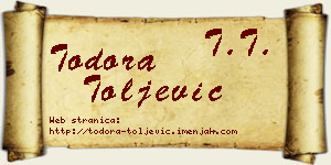 Todora Toljević vizit kartica